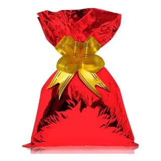 Saco de Presente 25x35 Metalizado Vermelho