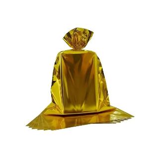 Saco de Presente 30x45 50 Pçs Metalizado Dourado