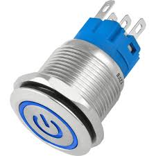 BOTAO ON OFF PRATA 220V/3A C/ LED 12V