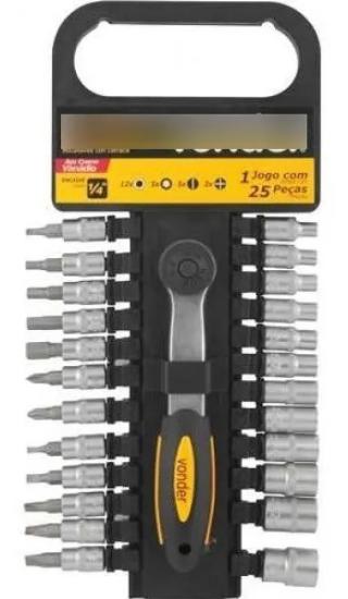SOQ ENC 1/4  COM CATRACA JG 25PC VONDER