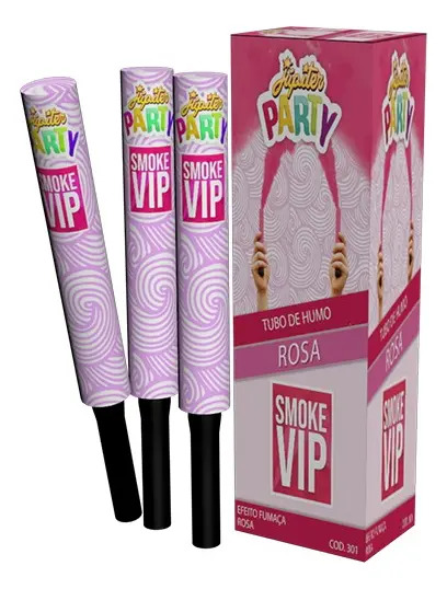 BASTAO DE FUMACA SMOKE VIP C/12 ROSA 1X1