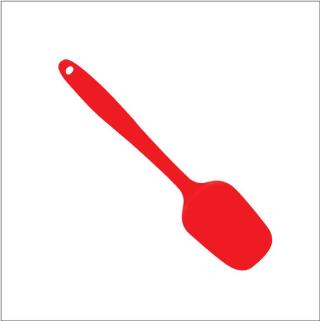 ESPATULA DE SILICONE MULTIUSO VERMELHA 28 CM