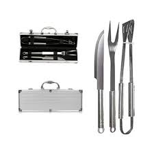 KIT MALETA DE ALUMINIO PARA CHURRASCO 04 PCS