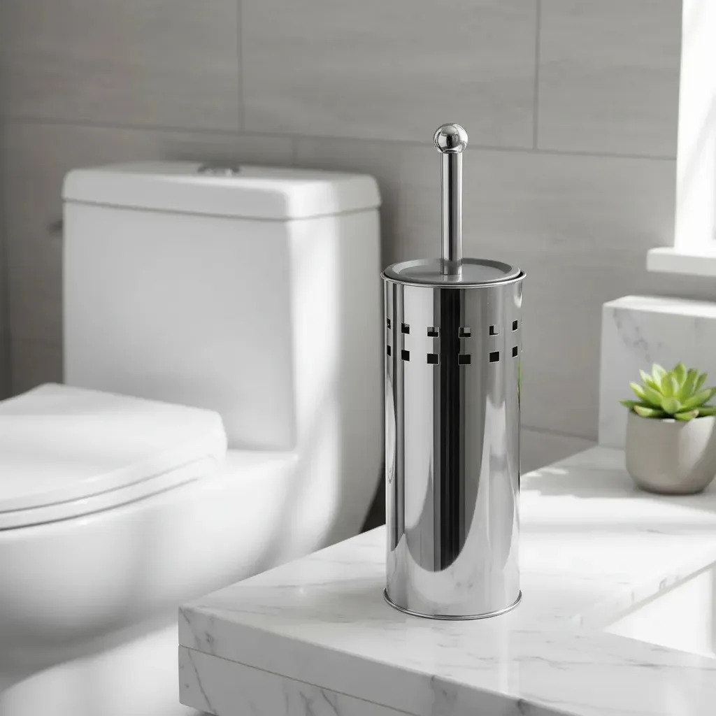 Escova Sanitaria de Inox com Suporte