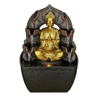 Fonte de Agua Decorativa Buda LED Bivolt 6 Quedas