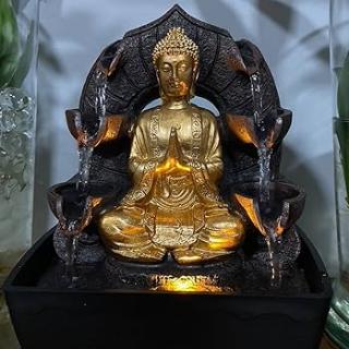 Fonte de Agua Decorativa Buda LED Bivolt 6 Quedas