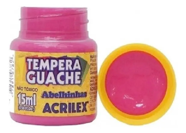 TINTA GUACHE 15ML ACRILEX C/12 ROSA 1X1