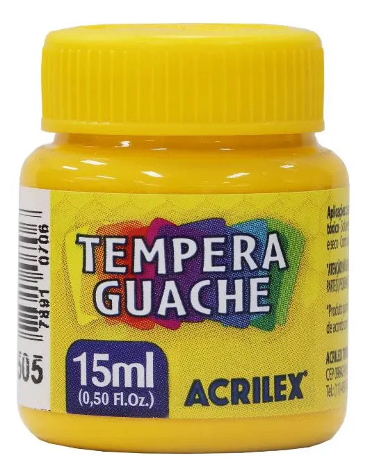 TINTA GUACHE 15ML ACRILEX C/12 AM OURO 1X1
