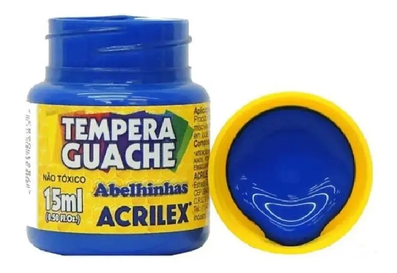 TINTA GUACHE 15ML ACRILEX C/12 AZ TQ 1X1