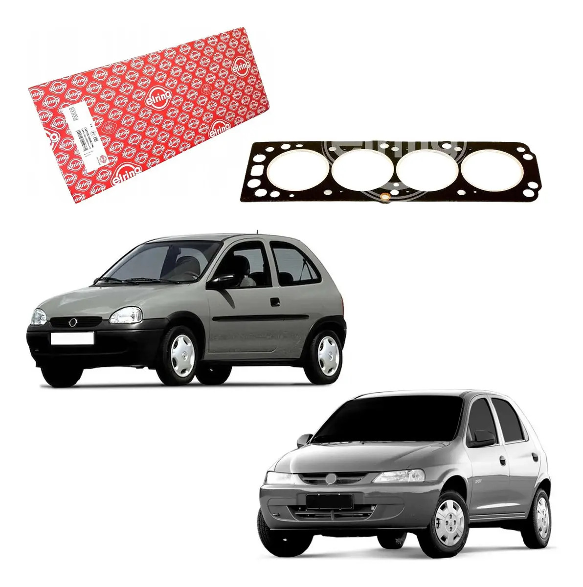JUNTA CABECOTE FIBRA CELTA 1.0 8V; CLASSIC 1.0 8V; CORSA HATCH 1.0 8V (v.1); CORSA HATCH 1.0 8V (v.2); CORSA SEDAN 1.0 8