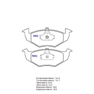PASTILHA FREIO DIANT. GOL G5 1.0 8V; GOL G5 1.6 8V; SAVEIRO G5 1.6 8V; VOYAGE 1.0 8V (v.2); VOYAGE 1.6 8V (v.2); VOYAGE