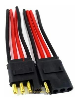 CONECTOR C/FIO 4VIAS MACHO/FEMEA