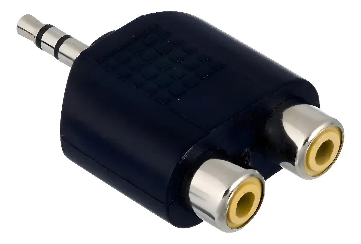 ADAPTADOR FEMEA RCA DUPLA X P2 STEREO