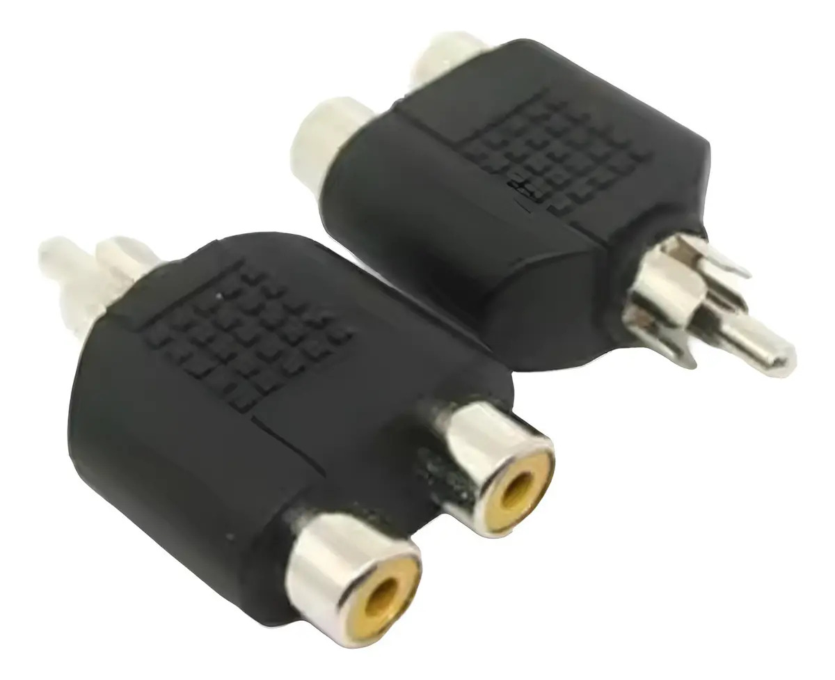ADAPTADOR FEMEA RCA DUPLA X RCA NIQUEL
