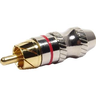 PLUG RCA METAL ANEL VERMELHO