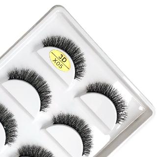 Cílios 5 pares Pink eyeiashes