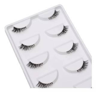 Cílios 5 pares Pink eyeiashes