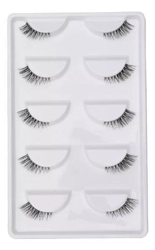 Cílios 5 pares Pink eyeiashes