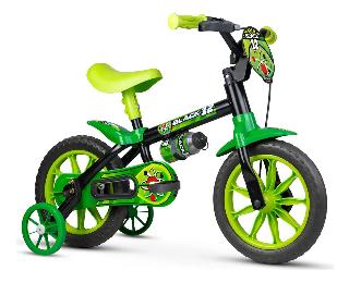 BICICLETA ARO 12 NATHOR 100010160035 PRETO/VERDE