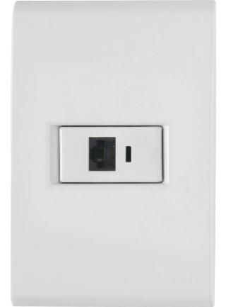 TOMADA RJ45 2X4 BC LIZ/LUX TRAMONTINA EN