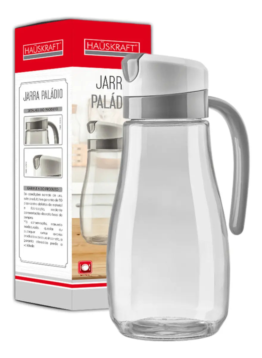 JARRA DE VIDRO PALADIO VERMELHA 900 ML