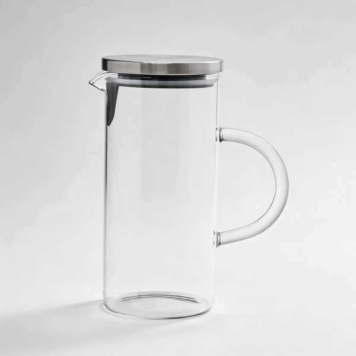JARRA DE VIDRO MIRAGE C/ TAMPA DE INOX 1 LT
