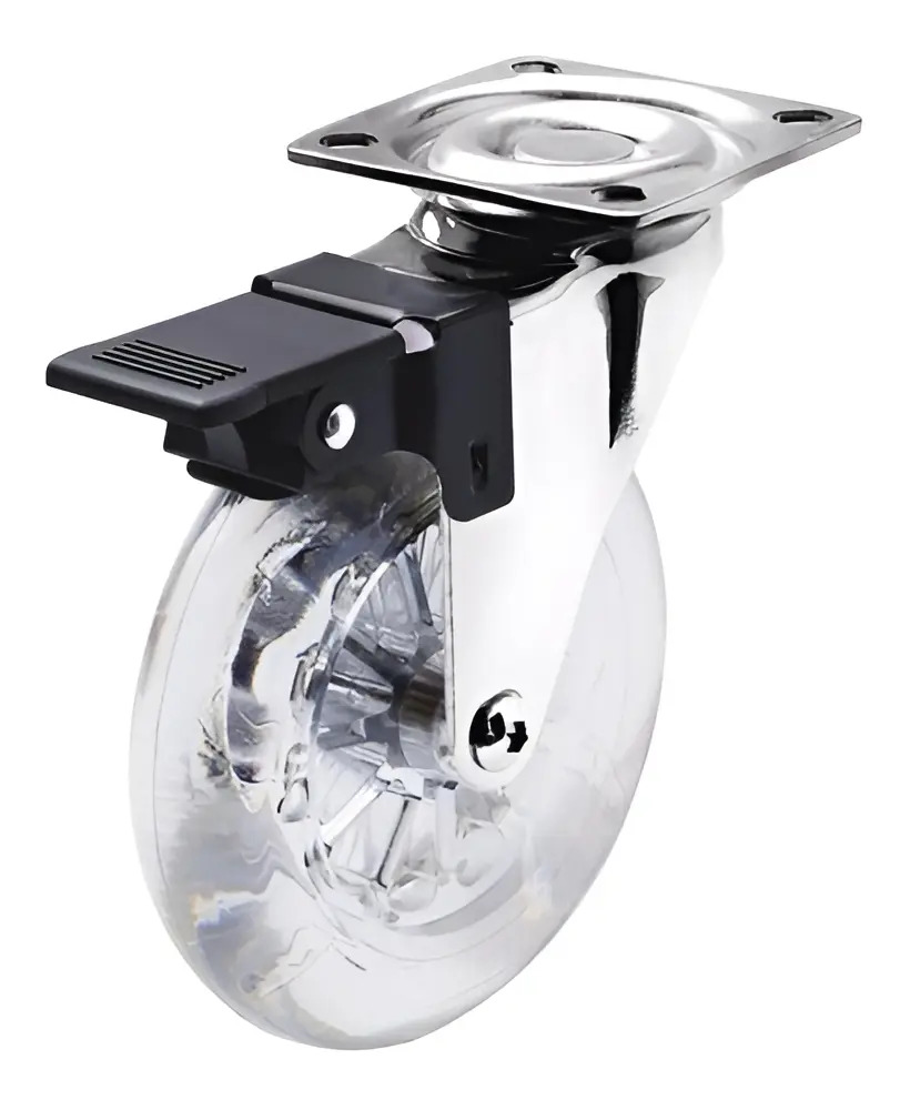*RODIZIO SILIC C/FREIO 075MM TRANSP SOPRANO