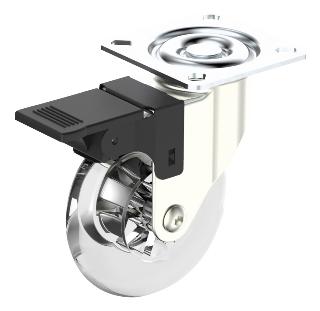 *RODIZIO SILIC C/FREIO 075MM TRANSP SOPRANO